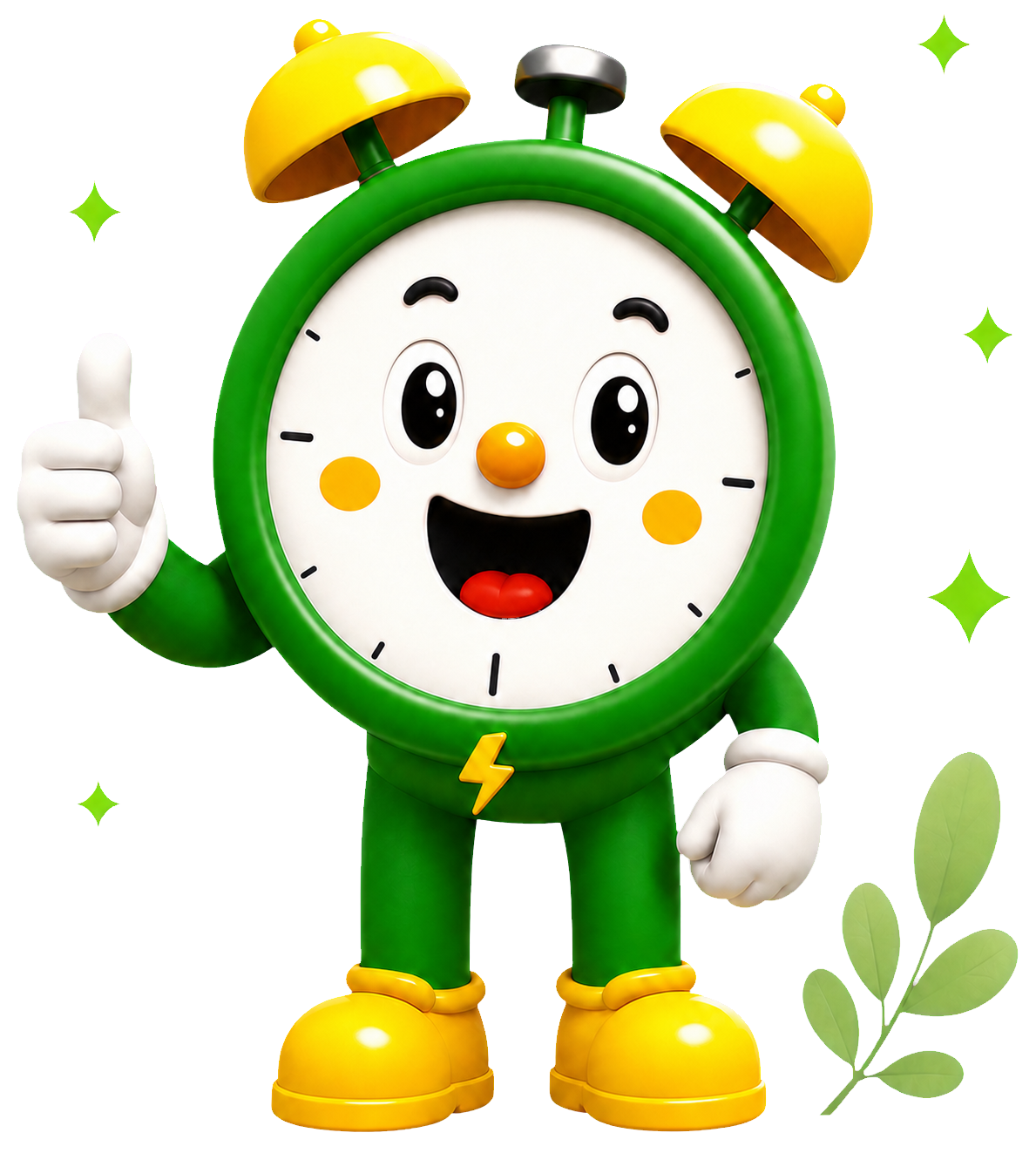 Tiko, the friendly alarm clock mascot